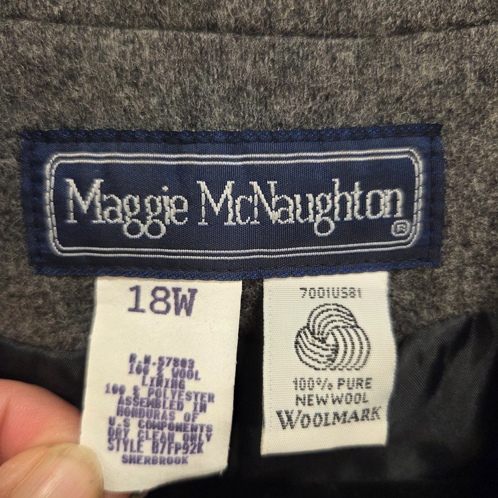 Maggie McNaughton Wool Blazer Jacket Coat Women Size 18W Classic Warm Office - Picture 4 of 6